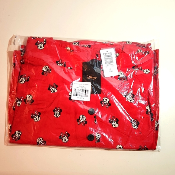 ❤️NWT VINTAGE TORRID SKIRT MINNIE MOUSE MINI SKIRTALL DISNEY CHALLIS - PLUS SIZE - Picture 3 of 11